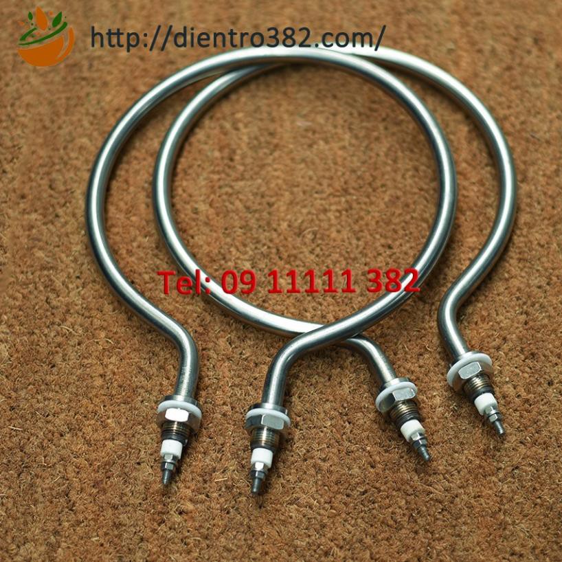 Điện trở vòng tròn công suất 3kw, 4kw, 5kw, 6kw, thanh nhiệt dạng vòng tròn  chất liệu inox 304 điện áp 220V/380V