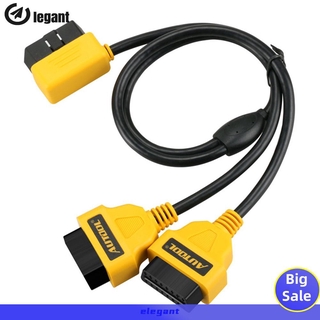 AUTOOL Dây Cáp Chia Obd2 16 Pin Male 1 Sang 2 16pin Cho Xe Ô Tô