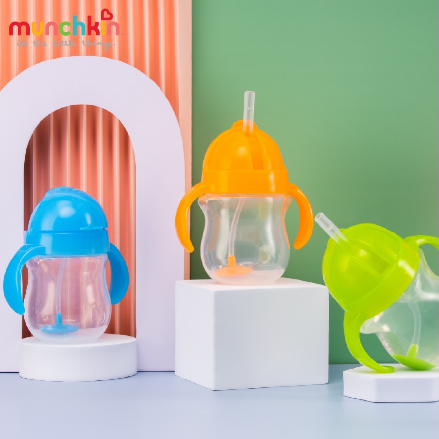 Bình/Cốc/Ly tập hút mọi tư thế Munchkin 270ml cho bé từ 6 tháng trở lên [100% chính hãng - An toàn tuyệt đối]