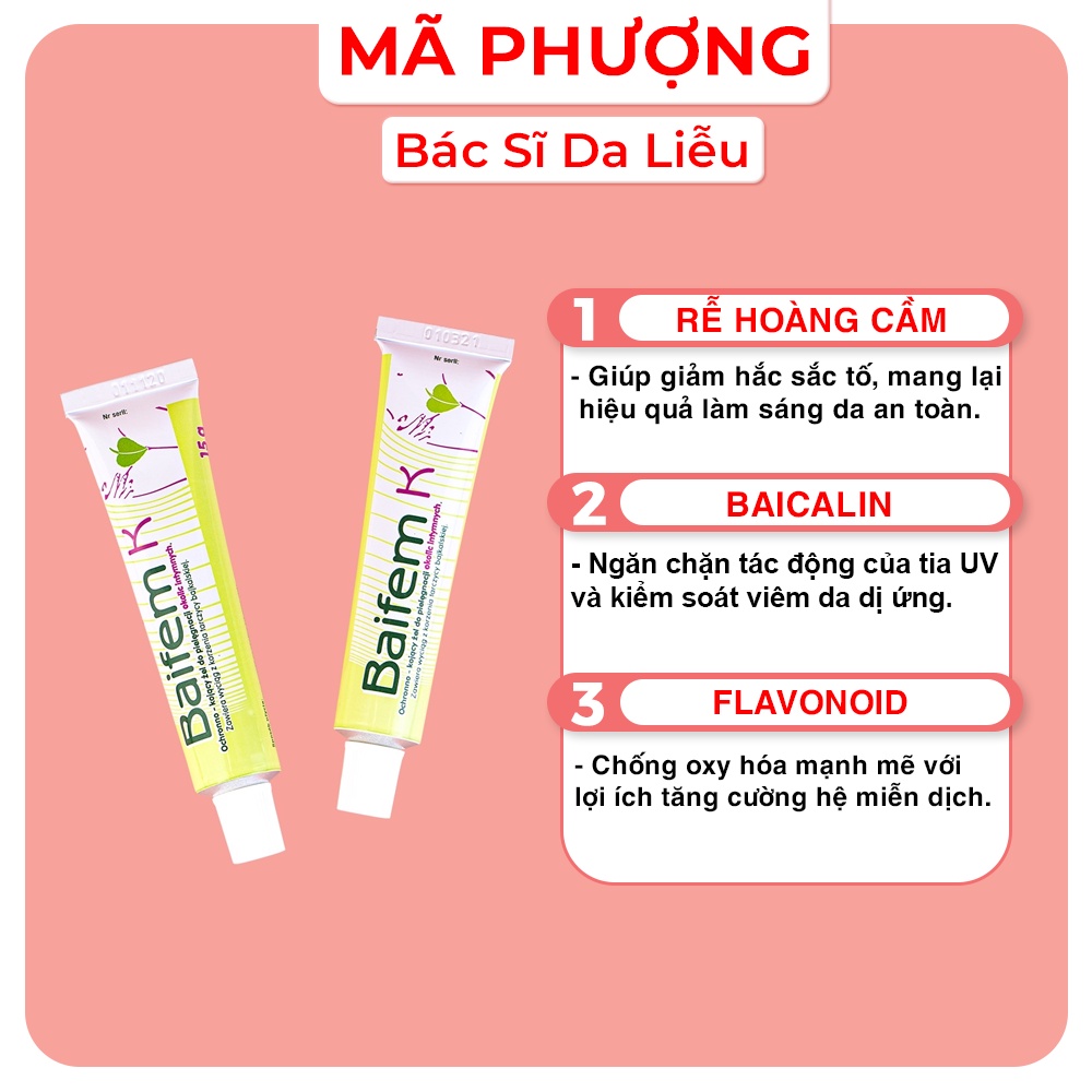 [CHÍNH HÃNG] Kem Baifem K dịu da