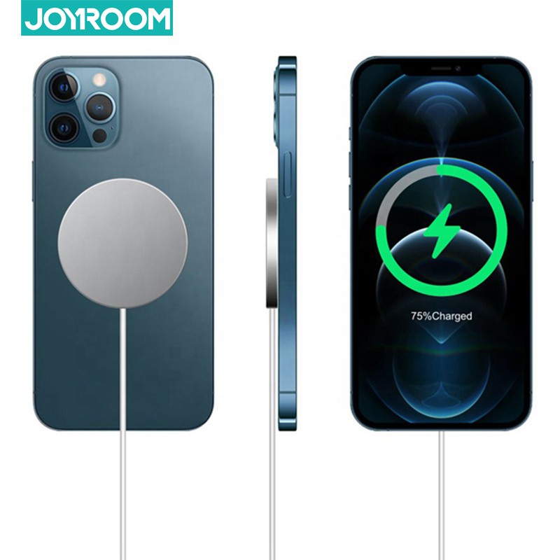 Joyroom  Bộ sạc không dây từ tính QI 15W Magsafe cho iPhone 12 Mini, Pro Max Fast Charge Pad cho Samsung S20 S10 S9 Note / Huawei