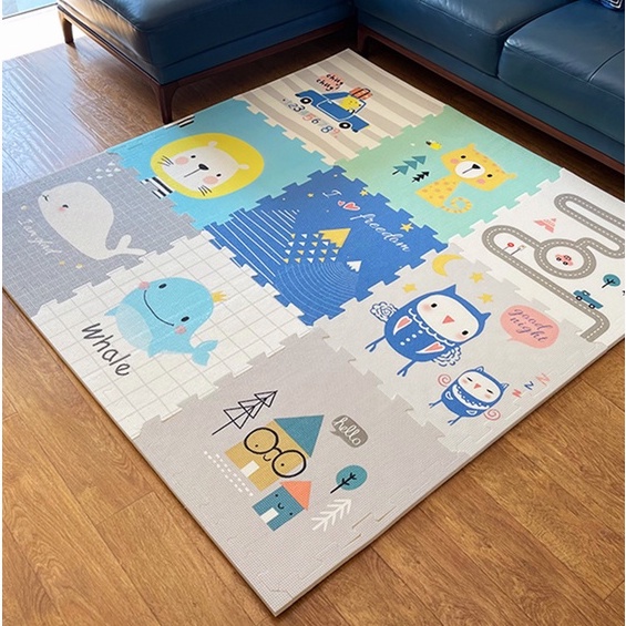 Bộ 6 tấm thảm lót sàn nhà bằng xốp XPE kích thước 60x60x2cm dành cho bé