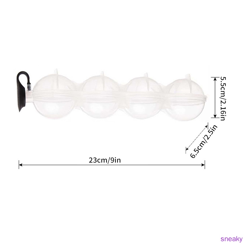 Khuôn Silicone Làm Đá Viên 4 Ngăn Hình Tròn Diy