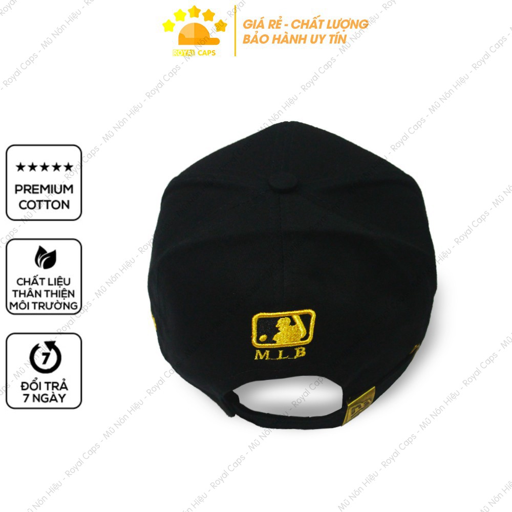 Mũ Lưỡi Trai Nón Lưỡi Trai Nam Nữ Ny Viền Vàng new york yankees Vải Kaki Cotton Hàn Nón Kết - Royal Caps