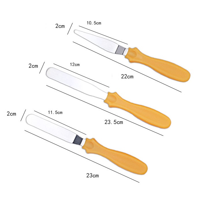 Bộ 3 Dao Chà Láng Mini forbake màu hồng