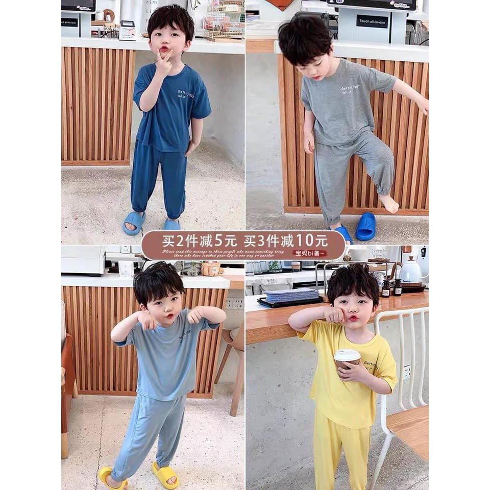 SALE SỐC BỘ THUN LẠNH DÀI TAY ALIBABA MINKY MOM CHO BÉ