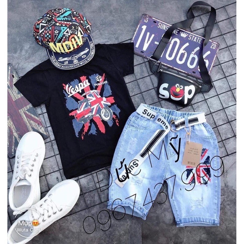 Set cờ Vespa bé trai