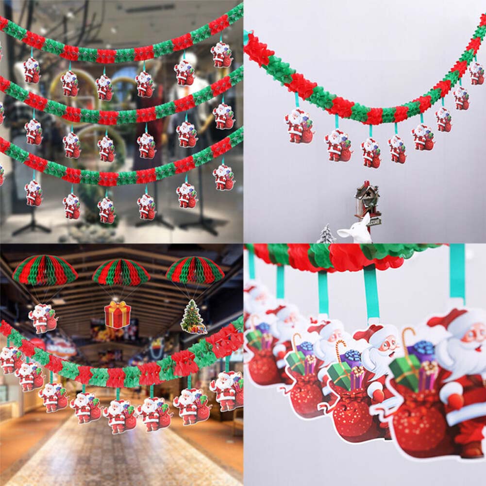2023 Merry Christmas Banner Bunting Garland Hanging Flag XMAS Home Party Decor