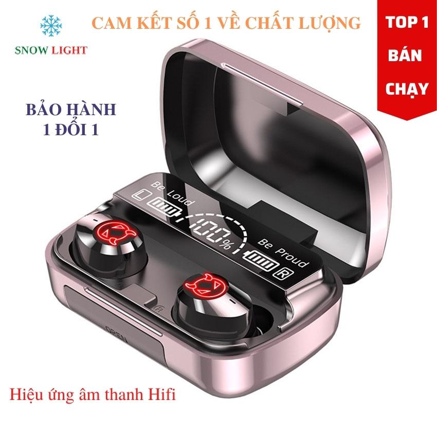 Tai nghe bluetooth không dây kiêm sạc dự phòng M23 Snow Light, Bảo hành 1 đổi 1 trong 6 tháng