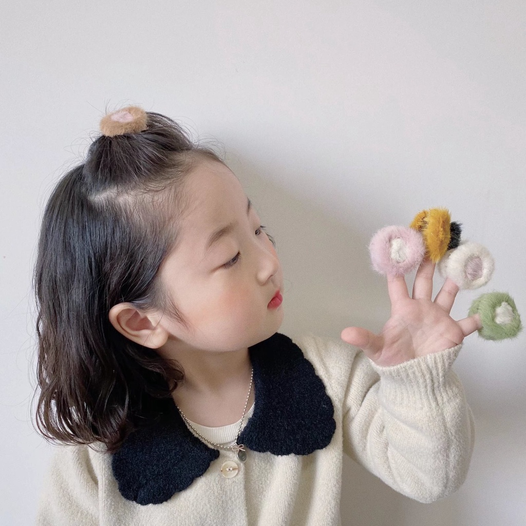 Kẹp Tóc Hình Tai Mèo Bằng Lông Dễ Thương Dành Cho Bé Gái