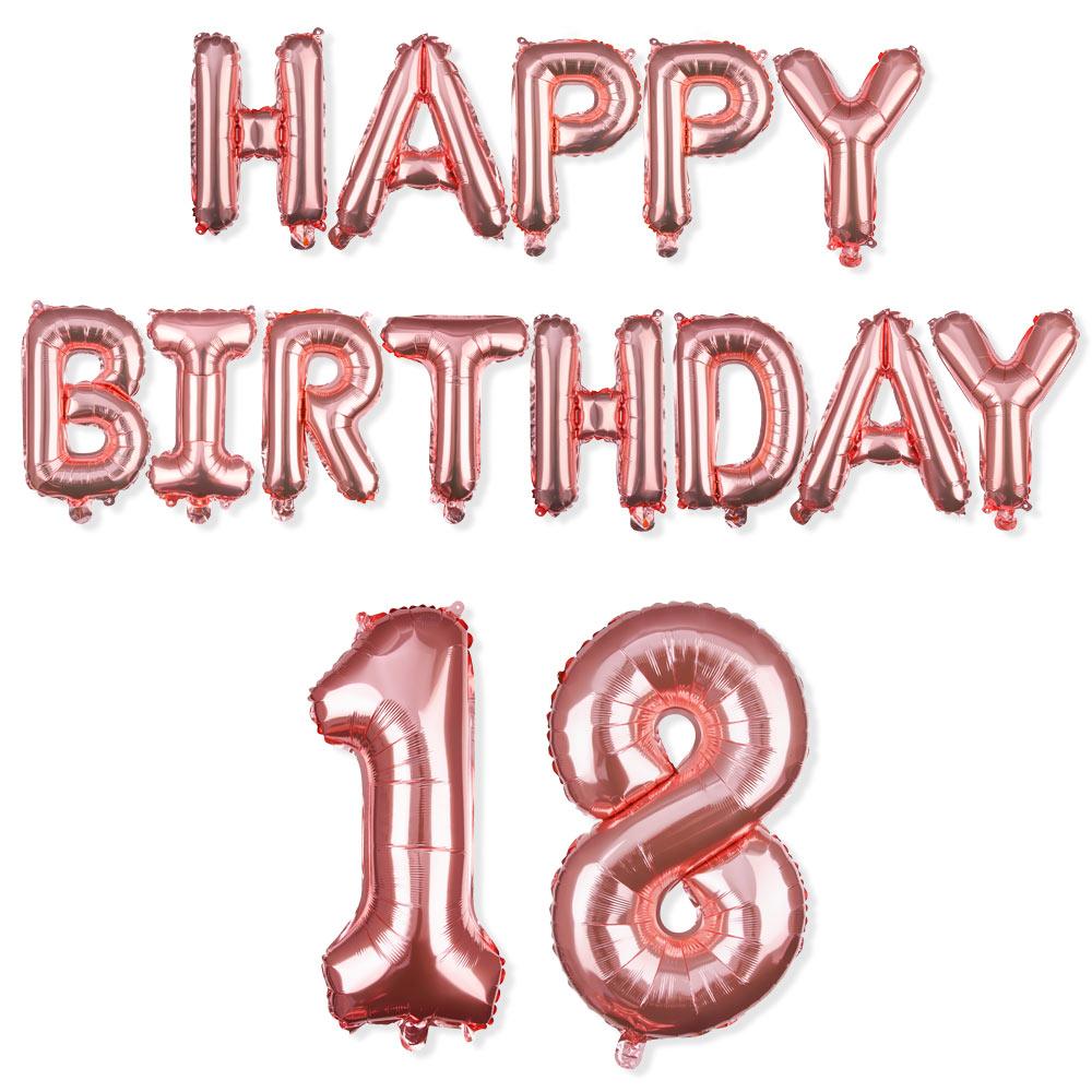 Bong bóng chữ happy birthday chuyên dùng để trang trí tiệc 18th 21st 30th bằng lá nhôm