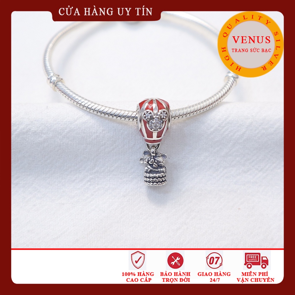 [Charm bạc 925 cao cấp] Charm khinh khí cầu đỏ- Mã sản phẩm VENUSKKC