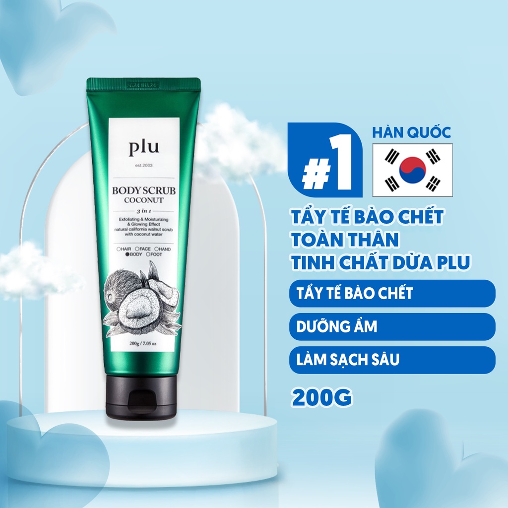 Tẩy Tế Bào Chết Plu Body Scrub Coconut Toàn Thân Tinh Chất Dừa 200g 3W054 | BigBuy360 - bigbuy360.vn