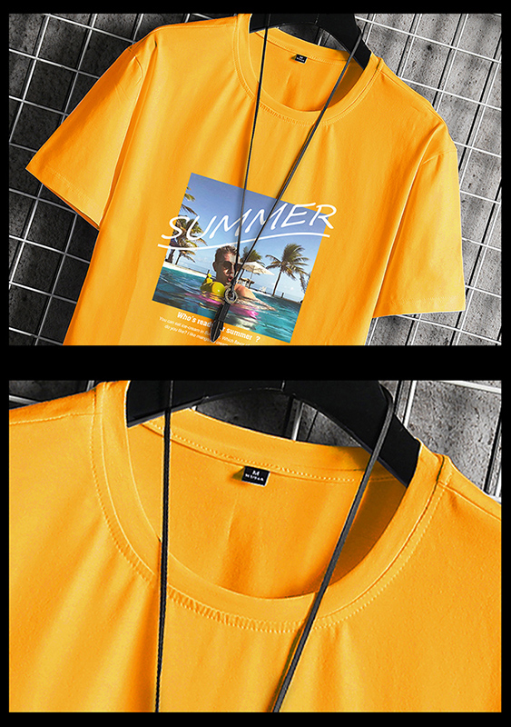 Áo thun dáng rộng cổ tròn thời trang cho nam size M-4XL