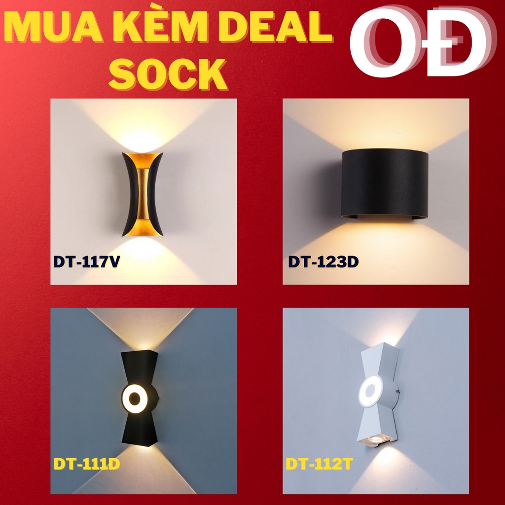 Đèn Trang Trí Tường LED Hắt 2 Đầu Ngoài Trời DT117 DT123D DT111D DT112T