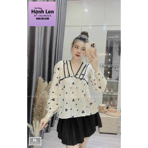 Áo đũi xốp hoa nhí