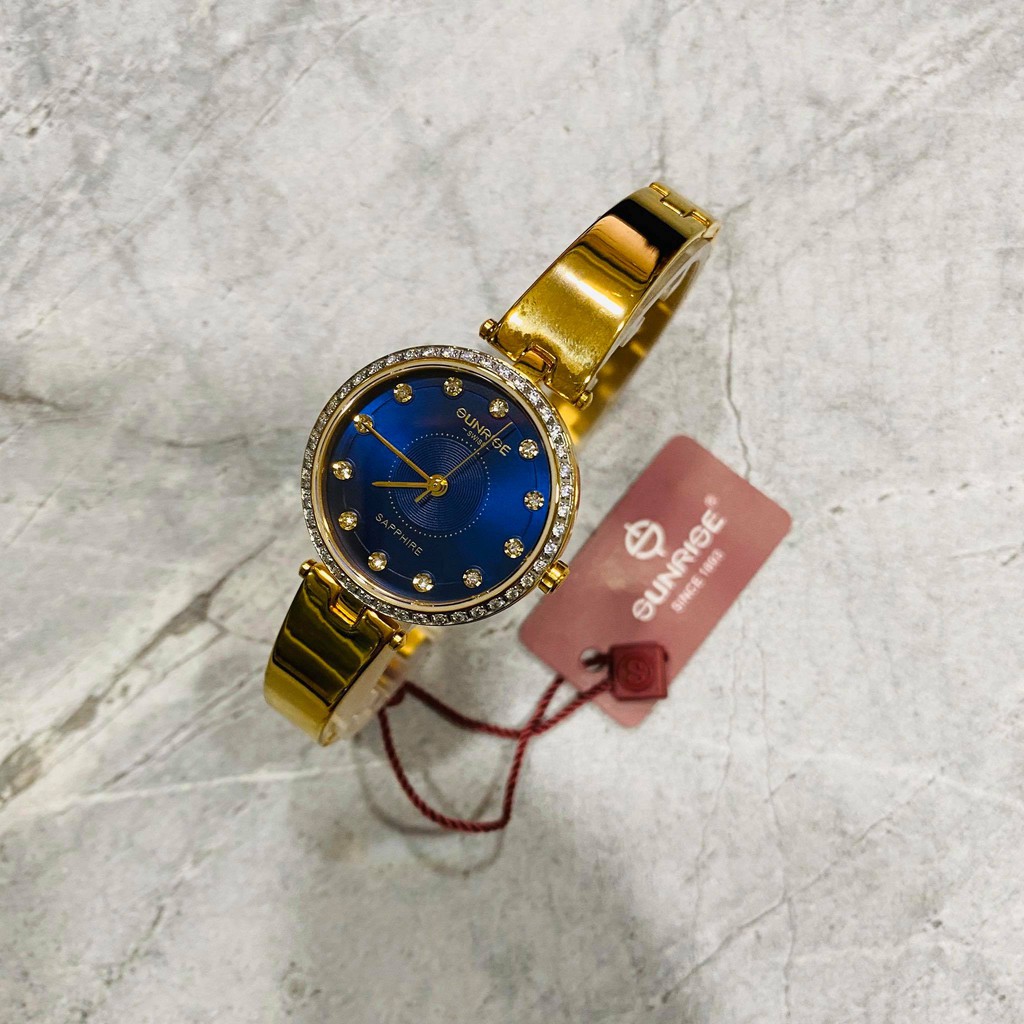 Đồng hồ Sunrise nữ chính hãng Nhật Bản L.9936.G.X - kính saphire chống trầy - bảo hà