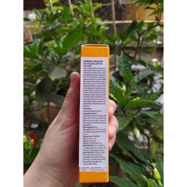 KEM CHỐNG NẮNG SUMDFINE SUNSCREEN SPF 50+, PA +++