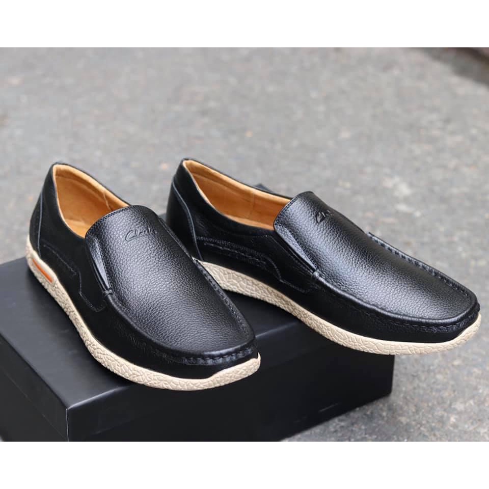 Giày lười CLARKS da bò mềm, nhập khẩu Thái Lan GCL06