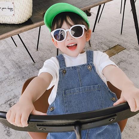 Quần Yếm Denim Hàn Quốc Cho Bé Gái