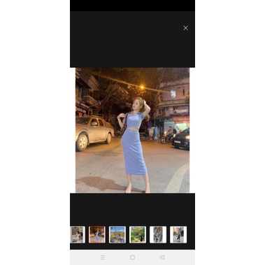 Sét Áo croptop cổ đức + chân váy bút chì