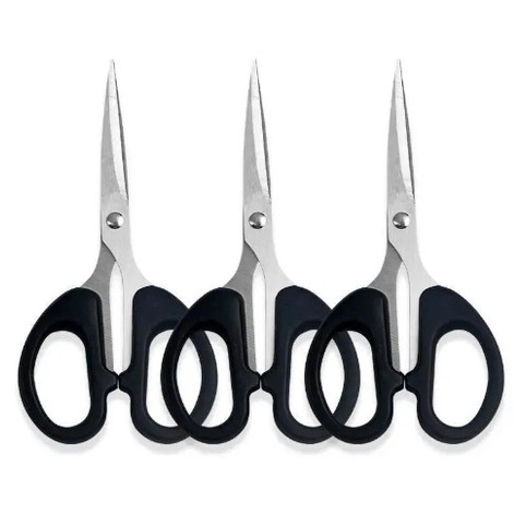 Kéo Cắt Giấy Thủ Công Học Sinh Văn Phòng Cán Đen 16Cm SR109