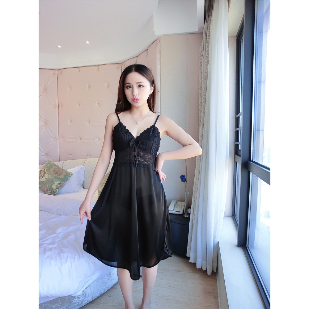 Đầm Ngủ Hai Dây Vải Lụa Lạnh Size Lớn | BigBuy360 - bigbuy360.vn