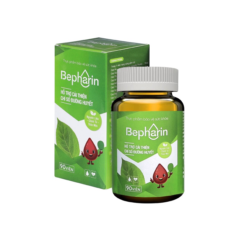 Viên Uống Bepharin Hỗ Trợ Cải Thiện Chỉ Số Đường Huyết | Hộp 90 Viên