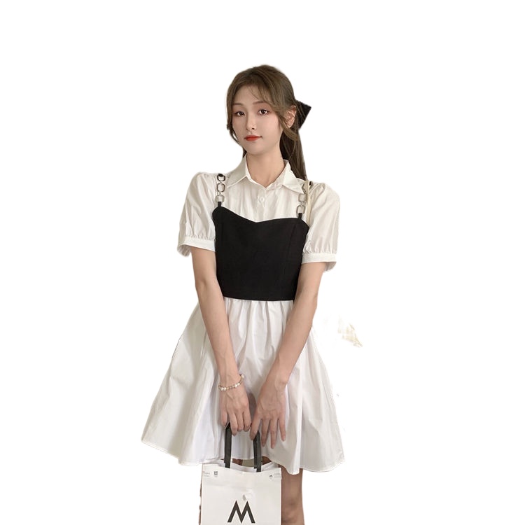 Set đầm sơ mi PERTY dáng ôm phong cách thời trang Hàn Quốc dành cho nữ
