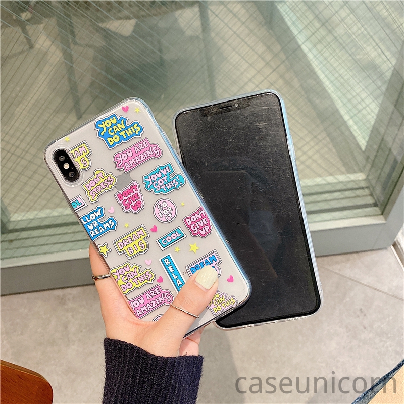 Ốp điện thoại trong suốt in nhãn hiệu độc đáo cho Iphone 6s 6 7 8 Plus 11 Pro Max X XR XSMax | BigBuy360 - bigbuy360.vn