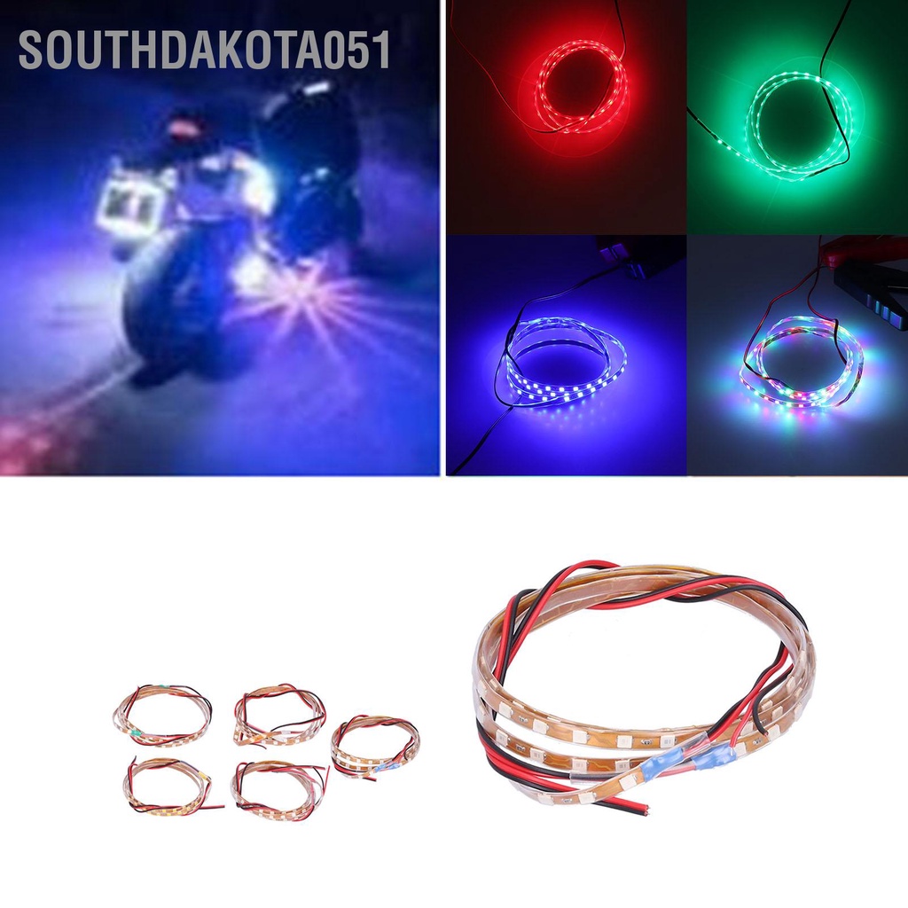Southdakota051 90cm LED Strip 90 Lamp Chips Decorative Ambient Lighting 12V Universal for Car Motorcycle