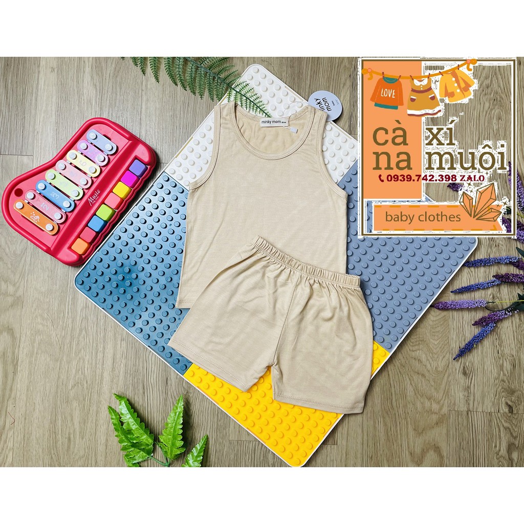 FULLSIZE 7-30KGFREE SHIP Bộ Minky Mom Ba Lỗ Thun Lạnh Cao Cấp Dể Thương Cho Bé Gái Bé Trai, Đủ Màu