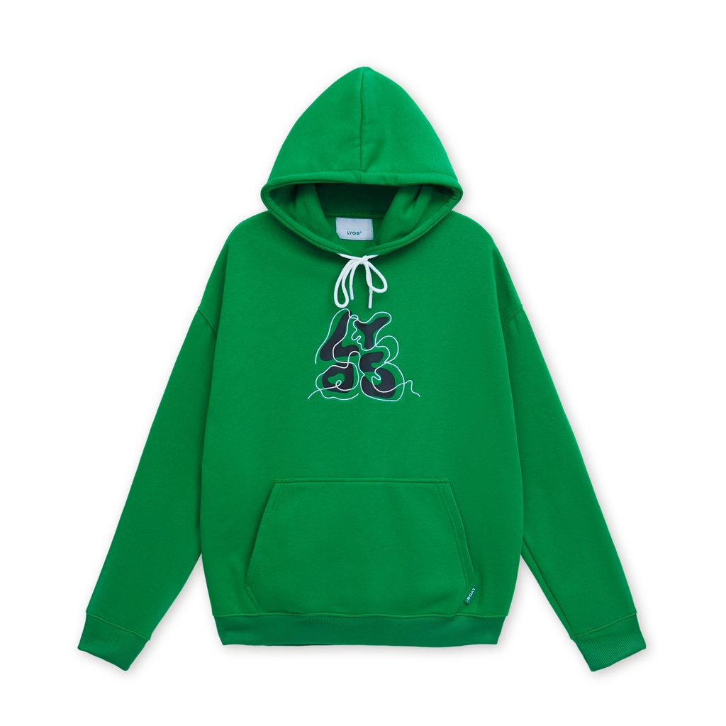 Áo Nỉ Hoodie LYOS Gradient Liquid Xanh/ Đen