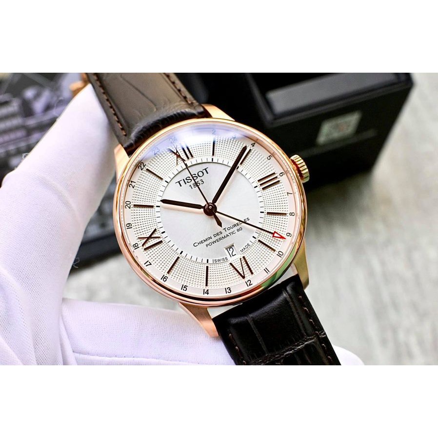 Đồng hồ nam Tissot Chemin des Tourelles 42MM GMT Powermatic T099.429.36.038.00