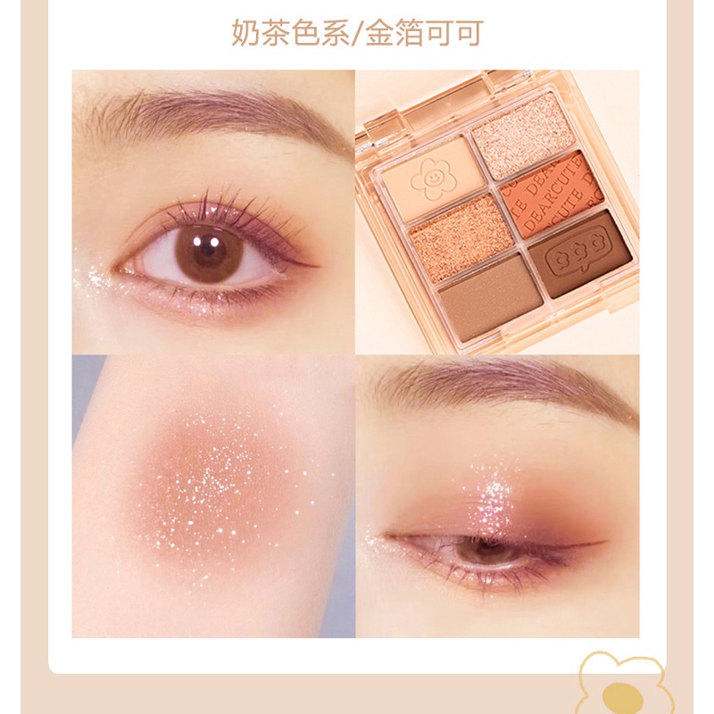 Bảng Phấn Mắt 6 Màu Sắc Tố Ngọc Trai Tiện Dụng Chất Lượng Cao