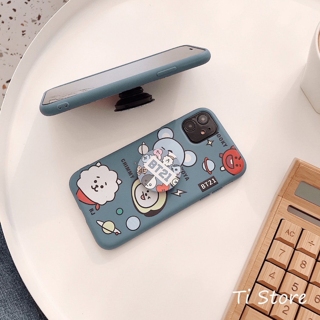 Ốp Lưng Họa Tiết BT21 Kèm POP | Từ 6 đến 11 Pro Max |