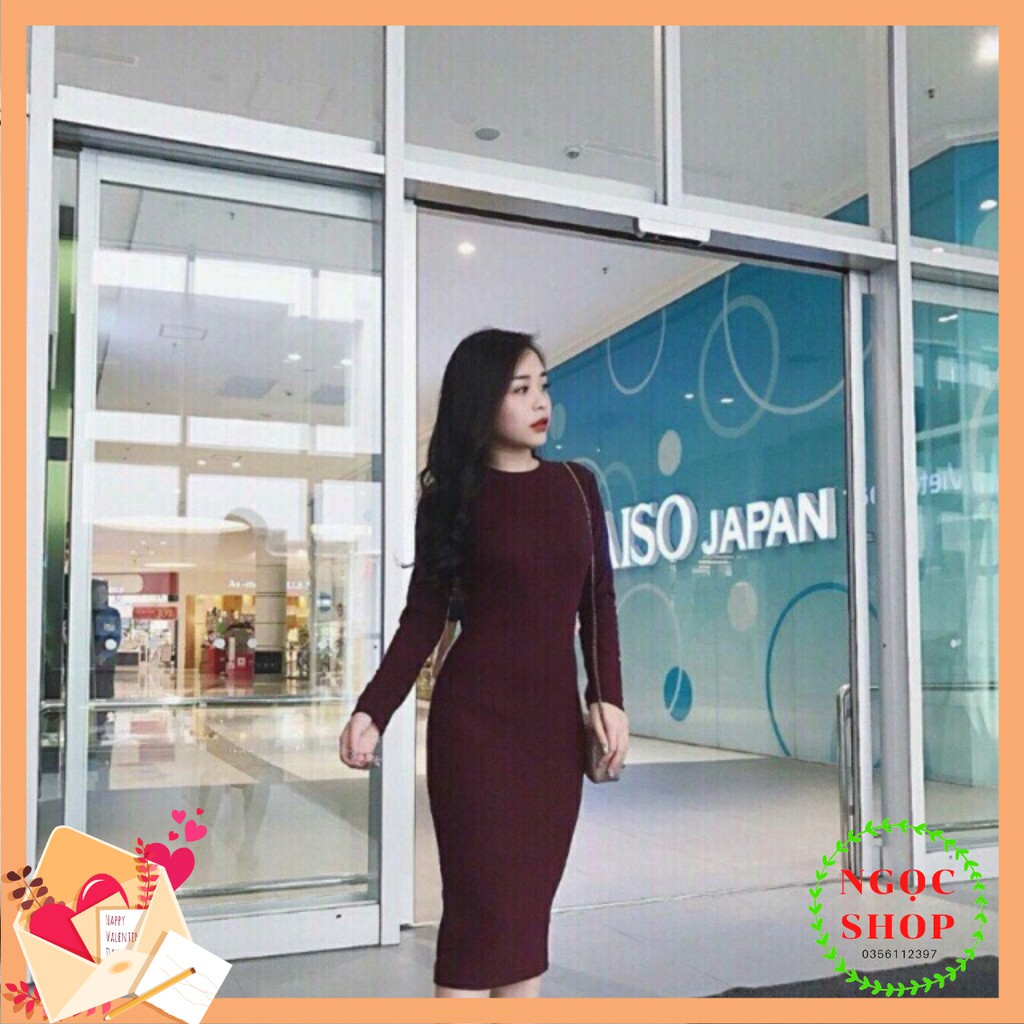 Váy len body dày đẹp