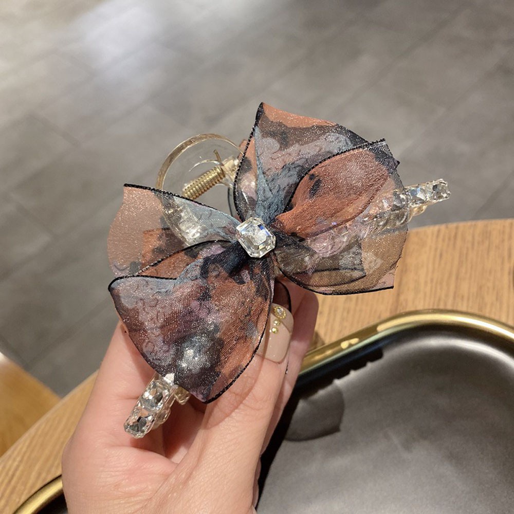 Kẹp Tóc Hình Nơ Phối Ren Thời Trang Cho Nữ