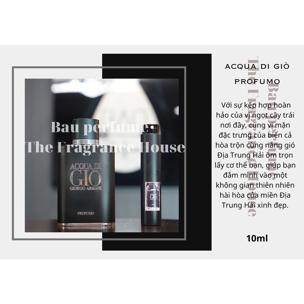 mẫu thử Giorgio Armani Acqua di Giò Profumo (giò đen) 10ml