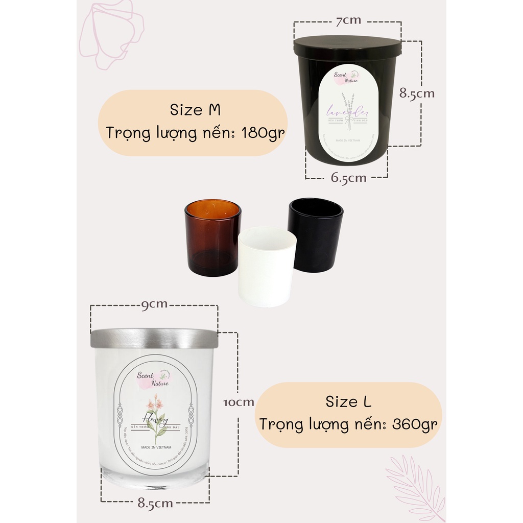 Ly Cốc/Hũ Đựng Nến Handmade Nắp Kim Loại - Hủ Thiết - Nguyên Liệu Làm Nến Thơm Scent Nature