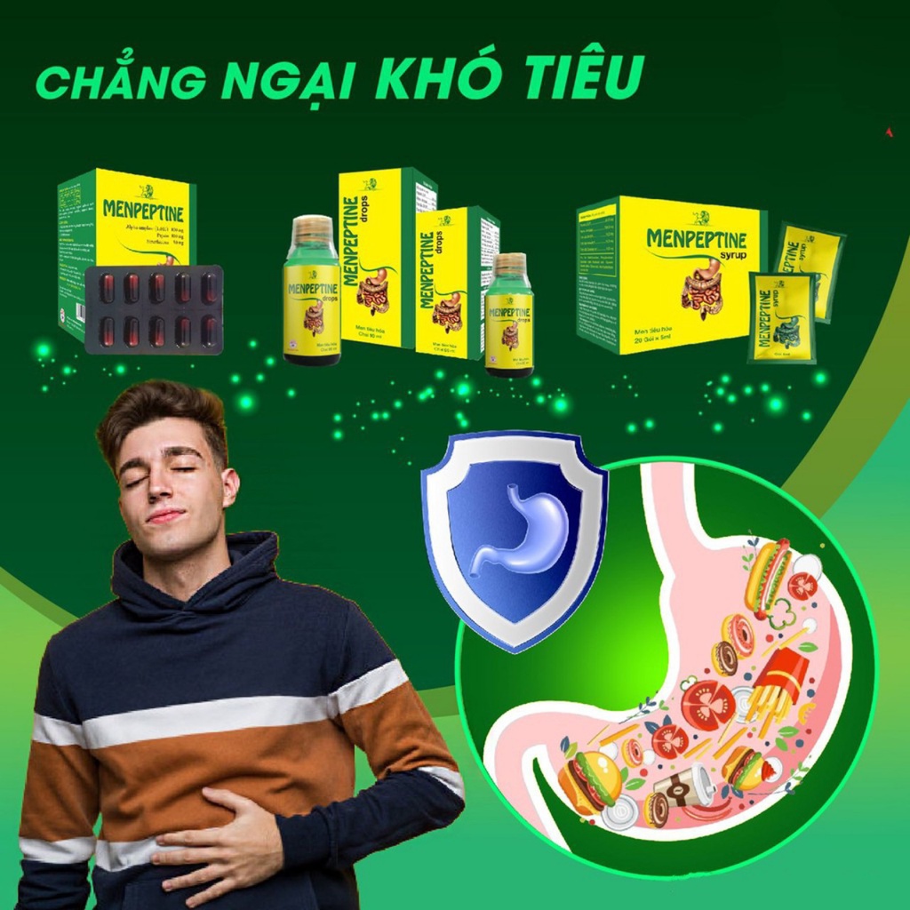 SIRO MEN TIÊU HÓA MENPEPTINE HỘP 20 GÓI