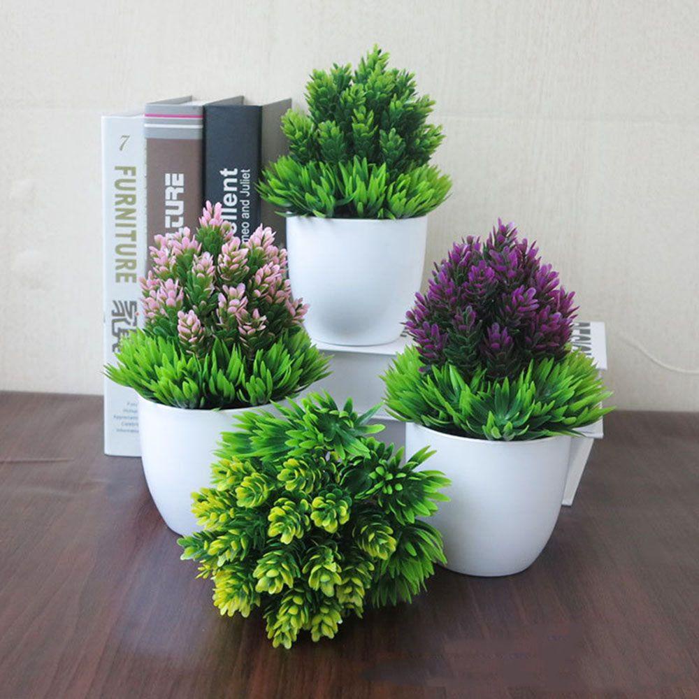 1 Bộ Chậu Hoa Giả Để Bàn Trang Trí Nhà Cửa / Tiệc Cưới