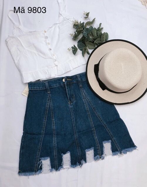 Xả chân váy bò chữ A hàng Quảng Châu | BigBuy360 - bigbuy360.vn