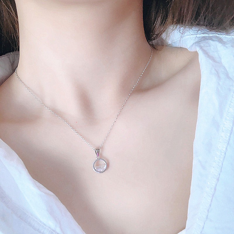 DÂY CHUYỀN NỮ BLUE SEA MẶT PHA LÊ SỢI MẢNH PHONG CÁCH HÀN QUỐC - MELY 1334