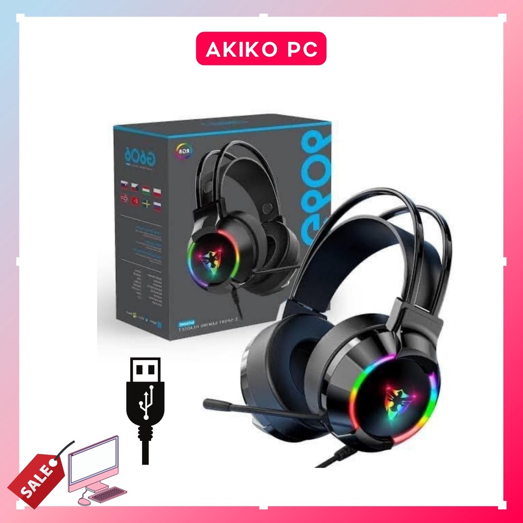 Tai nghe chụp tai Gaming có led và Mic cực chất AKIKO G606