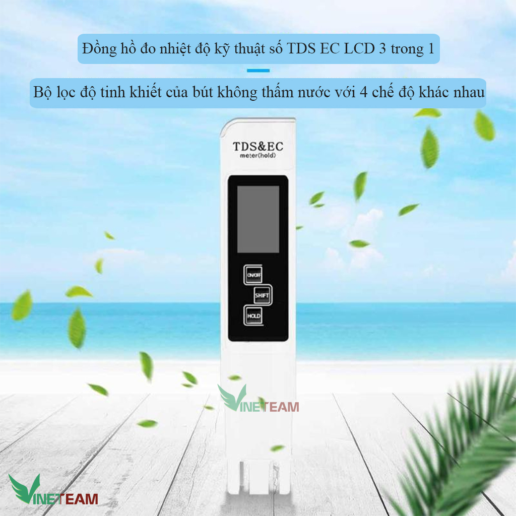 Bút Đo PH nước TDS EC PPM / TDS-3 Hàng Nhập Khẩu , Máy Kiểm Tra Chất Lượng Nước LCD , Thử nước Sạch Cao Cấp