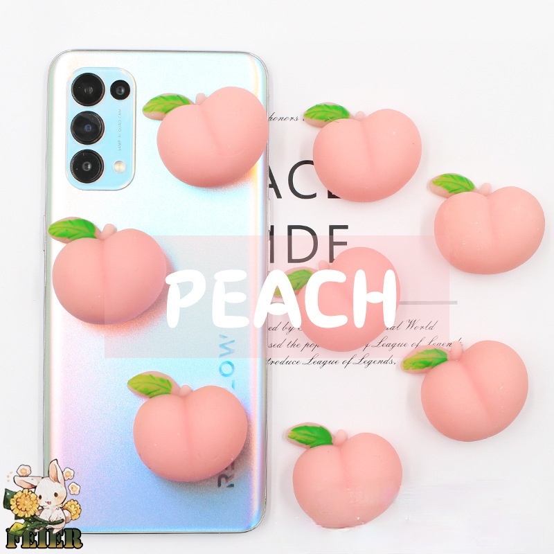 Đồ Chơi Xốp Squishy Giảm Stress Hình Quả Đào Dễ Thương Cho Bé