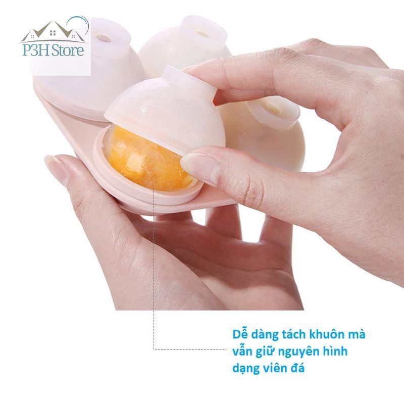 Khay làm đá viên tròn bằng Silicone Fasola JJ-117