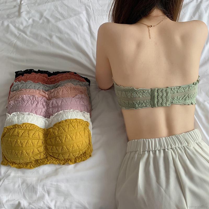 Áo Ngực Ren Không Dây Hở Vai Thoáng Khí Viền Ren Gợi Cảm Cho Nữ | BigBuy360 - bigbuy360.vn