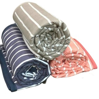 Chăn Hè Thu Cotton Đũi Kẻ Muji Nhật Bản